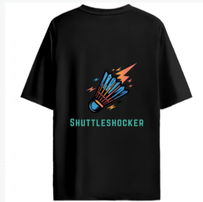 Unisex Oversized Shuttleshocker Badminton Tshirt