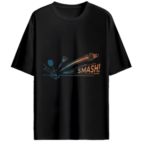 Unisex Oversized Smash Badminton Tshirt